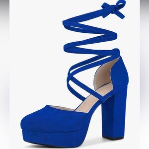 Elegant Blue Platform Heels